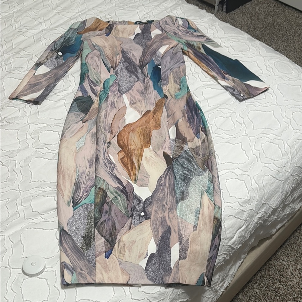 Abstract Multicolor Women's Dress